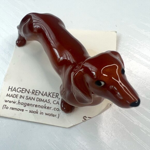 🐶 Hagen-Renaker Dachshund Figurine, Retired Miniature #03397 - Picture 1 of 4